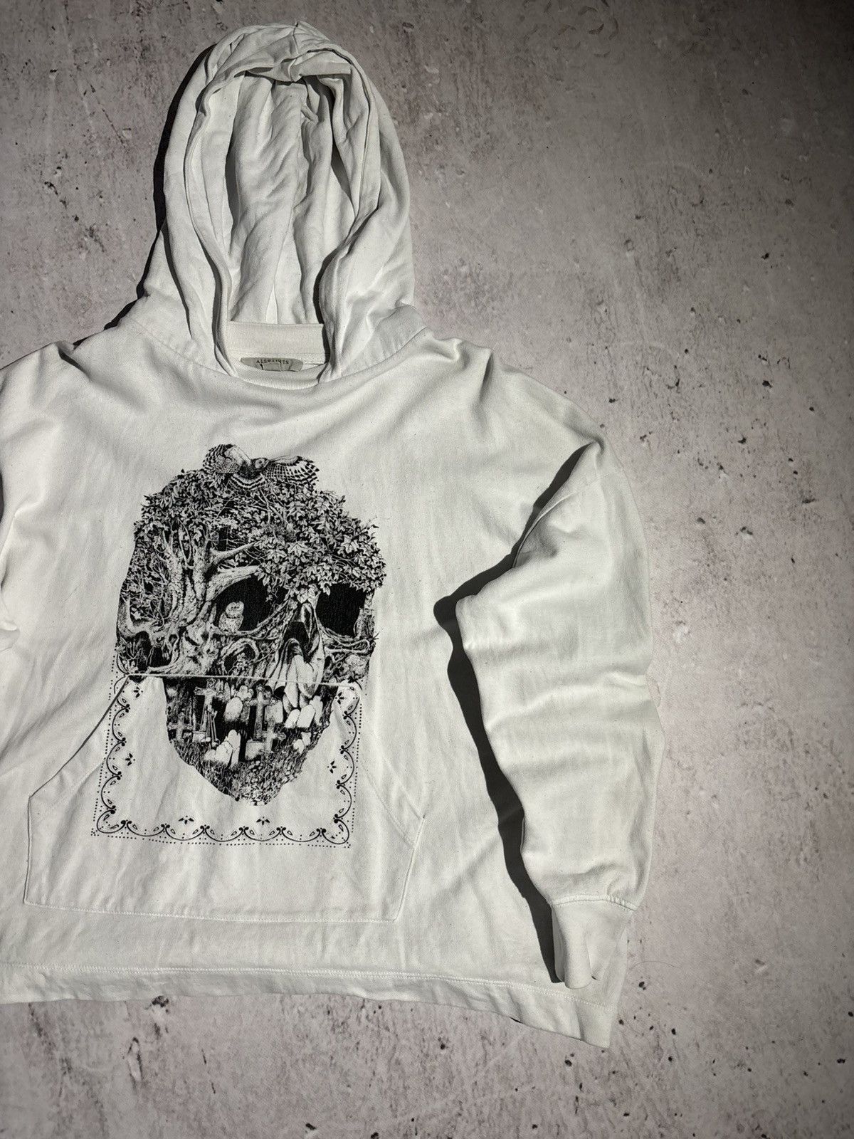 Allsaints Japan Style Boxy Avant Garde Skull Allsaints 2000s Hoodie Size US M / EU 48-50 / 2 - 3 Thumbnail
