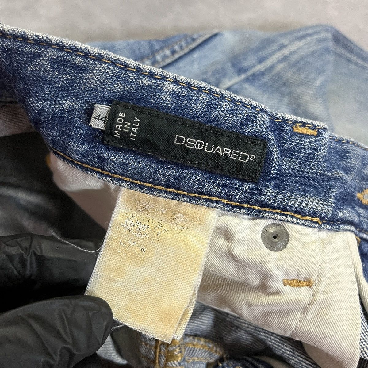 Number (N)ine Dsquared2 Distressed Light Wash Wide Leg Denim Kapital y2k Size US 27 - 6 Thumbnail