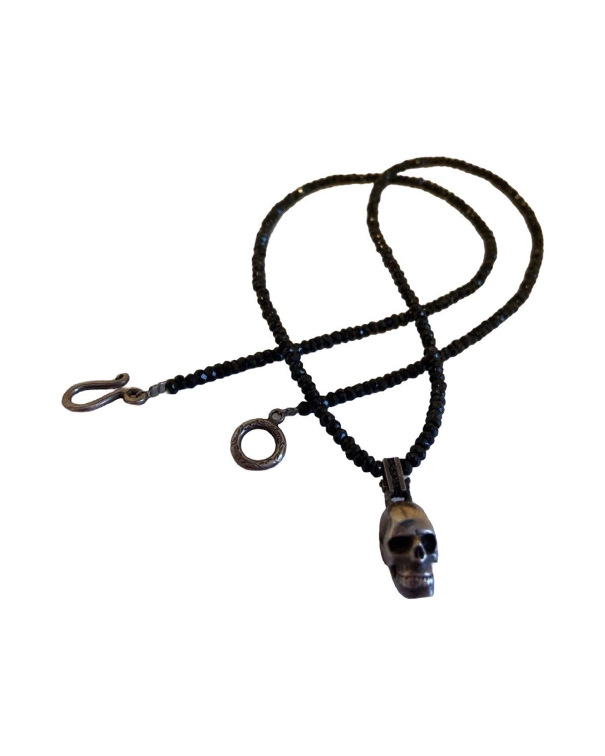 Hysteric Glamour Leather 925 Silver Skull Necklace Size ONE SIZE - 1 Thumbnail