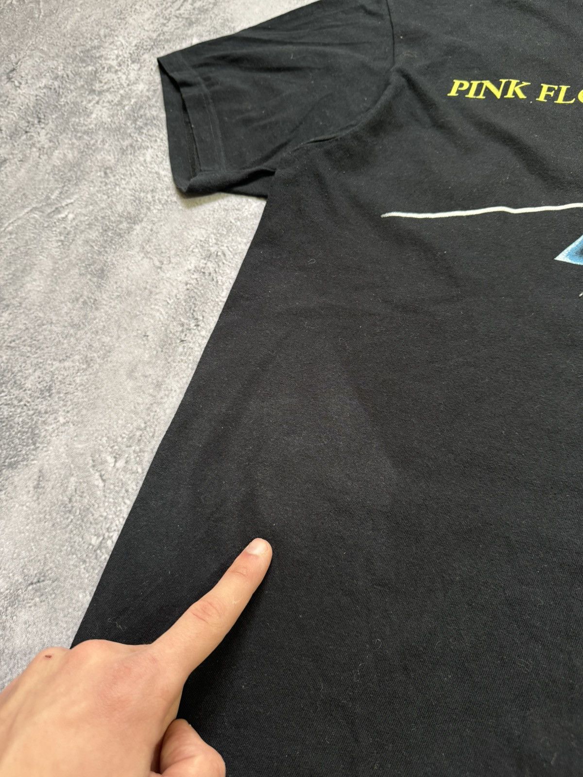 Band Tees × Pink Floyd × Vintage Vintage 1992 PINK FLOYD DARK SIDE OF THE MOON BLACK TEE Size US L / EU 52-54 / 3 - 4 Thumbnail