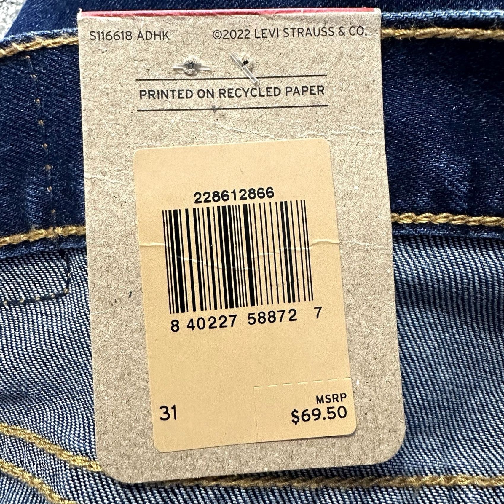 Levi's Levi's Wedgie Fit Jeans 31x28 Womens Straight Dark Wash Stretch Button Fly Denim Jeans Women's 5-Pocket Levi's Model Size 24" / US 00 / IT 34 - 7 Thumbnail