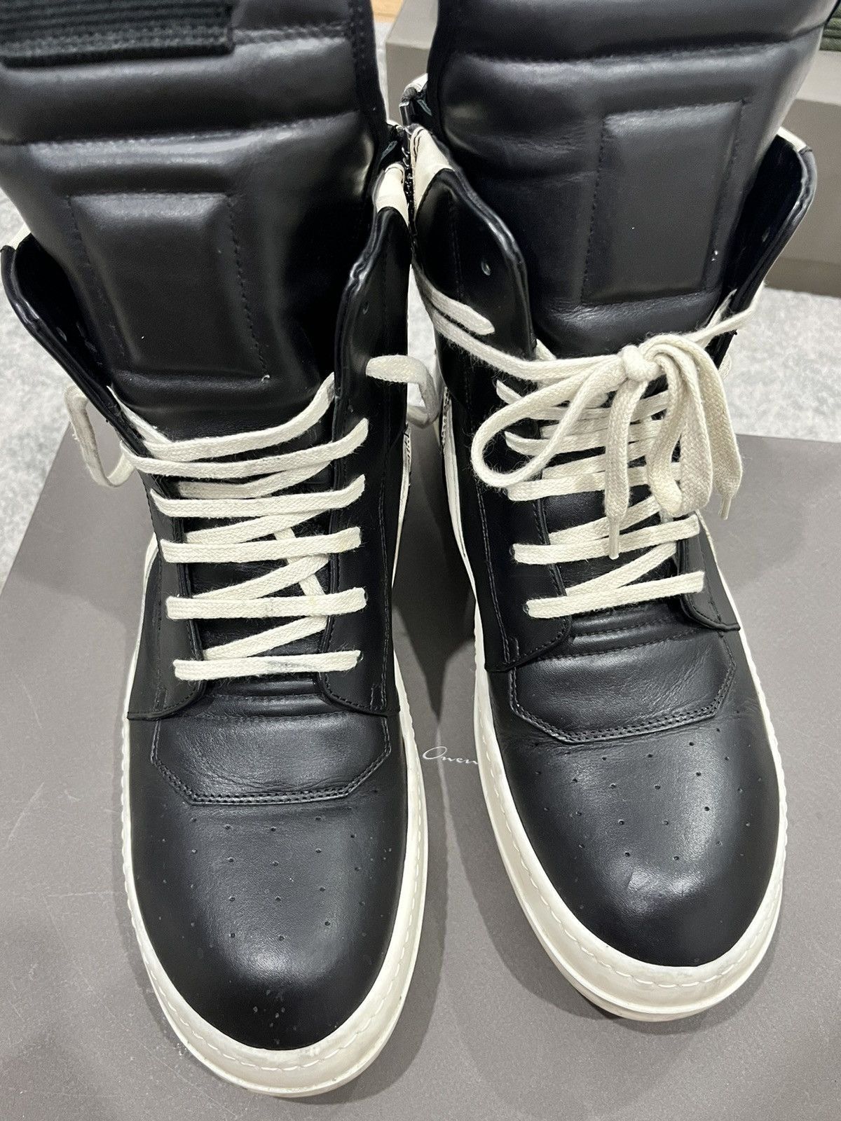 Rick Owens Black Milk Geobasket Size US 8 / EU 41 - 4 Thumbnail