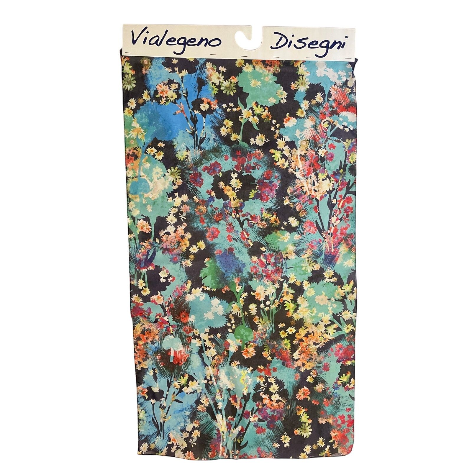 Other One of a Kind Silk Scarf Manufacture Sample - Flowers- Italy Size ONE SIZE - 1 Thumbnail
