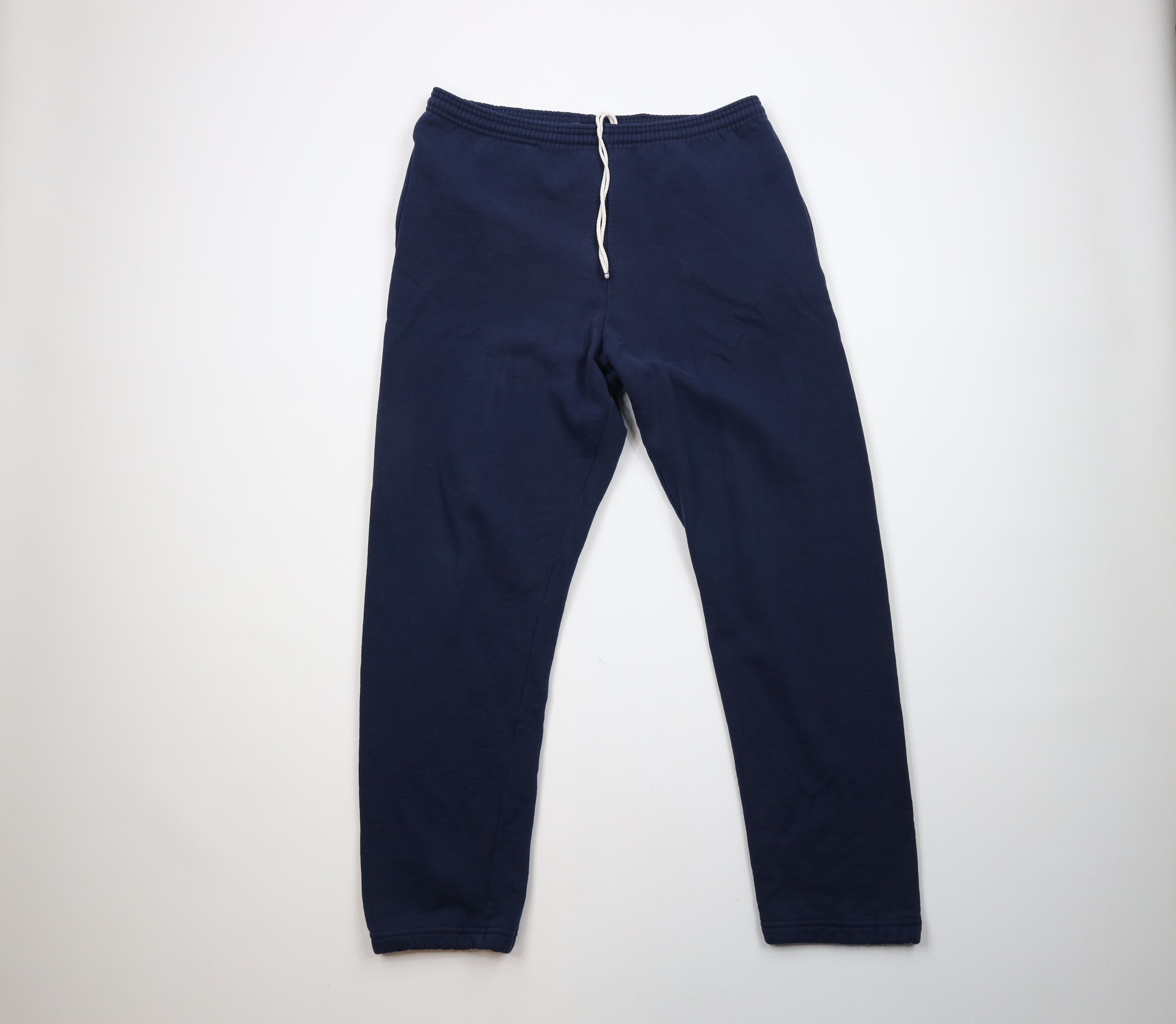 Russell Athletic × Vintage Vintage 90s Russell Athletic Blank Sweatpants Joggers Blue Size US 34 / EU 50 - 1 Thumbnail