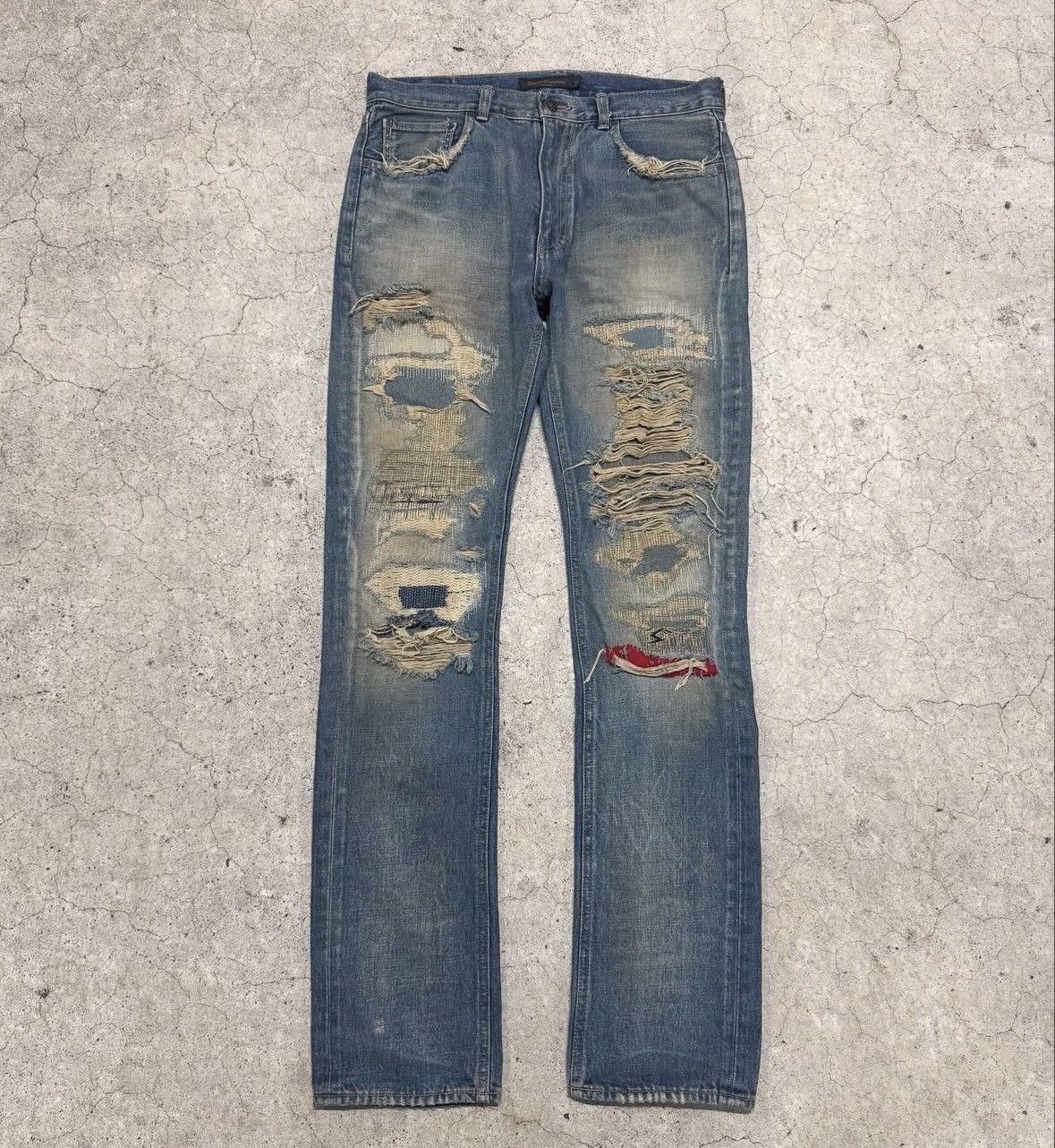 Undercover undercover aw04 68 denim red yarn Size US 30 / EU 46 - 1 Thumbnail