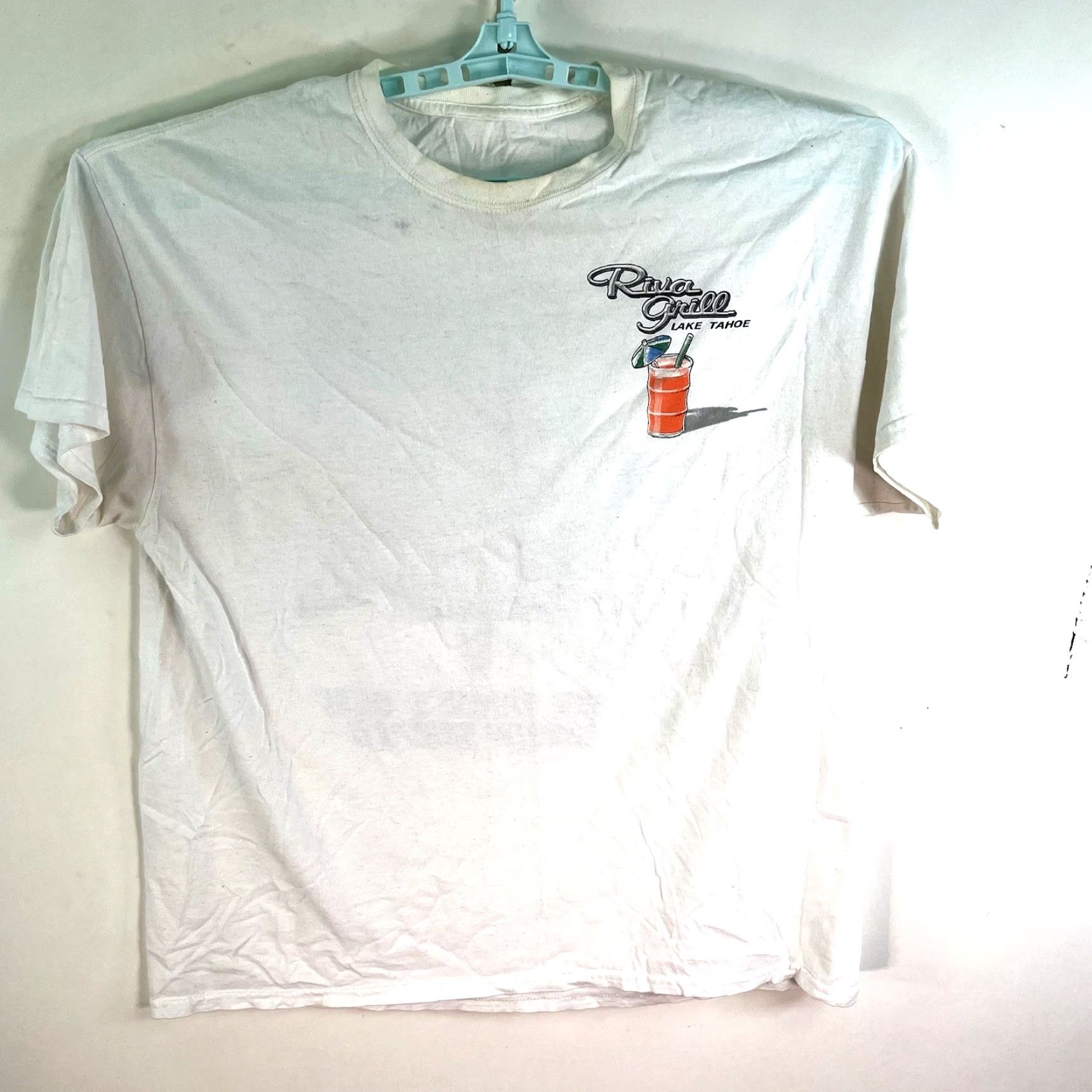 Vintage VINTAGE Riva Grill T-Shirt Mens XL 90s White Graphic Print Crew Neck Outdoor Nautical Size US XL / EU 56 / 4 - 2 Thumbnail