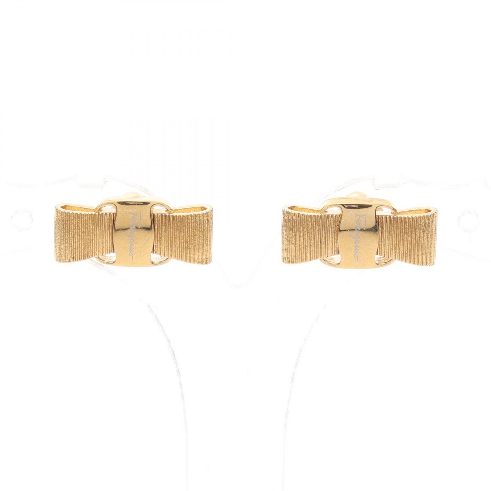 Salvatore Ferragamo Salvatore Ferragamo Salvatore Ferragamo Vara Ribbon Earrings Metal Earrings DUTY FREE for USA Size ONE SIZE - 1 Thumbnail
