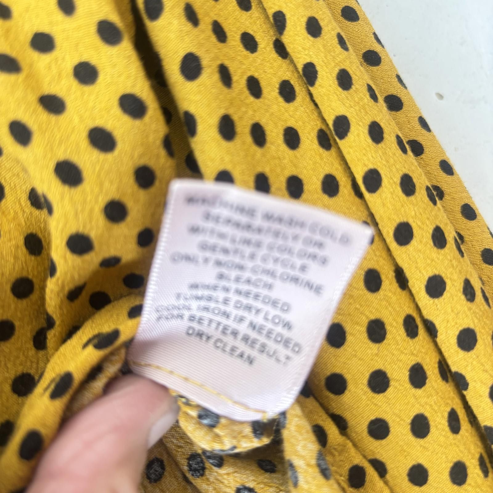 Other Philosophy Mustard Yellow Polka Dot Long Sleeve Blouse Size M / US 6-8 / IT 42-44 - 6 Thumbnail