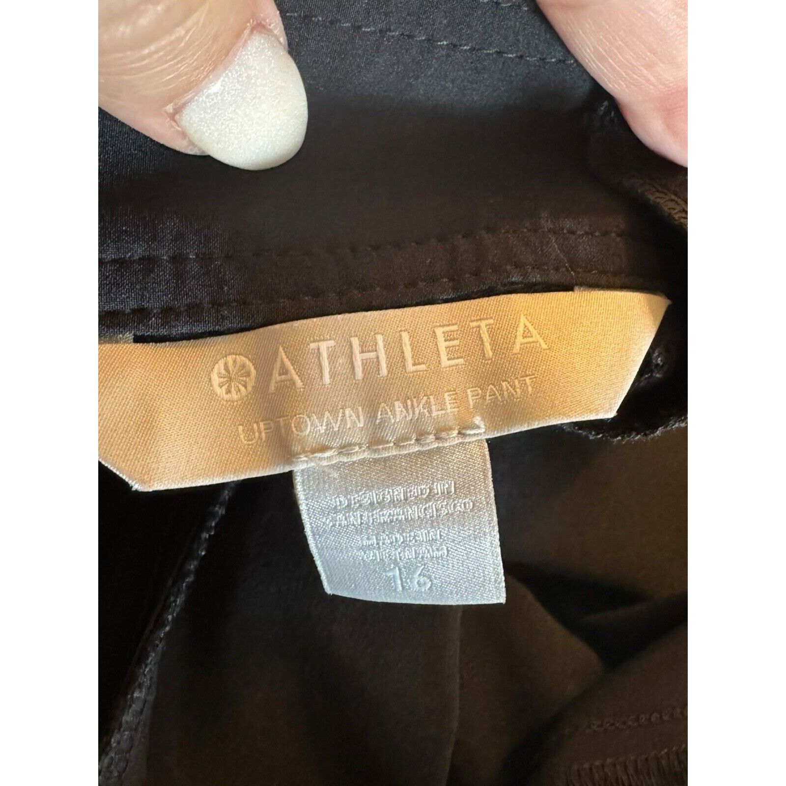 Athleta Athleta Uptown Ankle Pants Black Cargo Stretch Size 38" / US 16 / IT 52 - 7 Thumbnail
