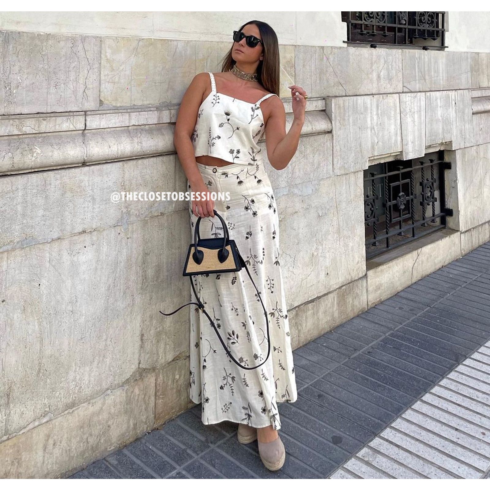 Zara ZARA BLOGGER FAVE! Co-Ord Set Tied Crop Top + Maxi Skirt NWT Size L / US 10 / IT 46 - 9 Thumbnail