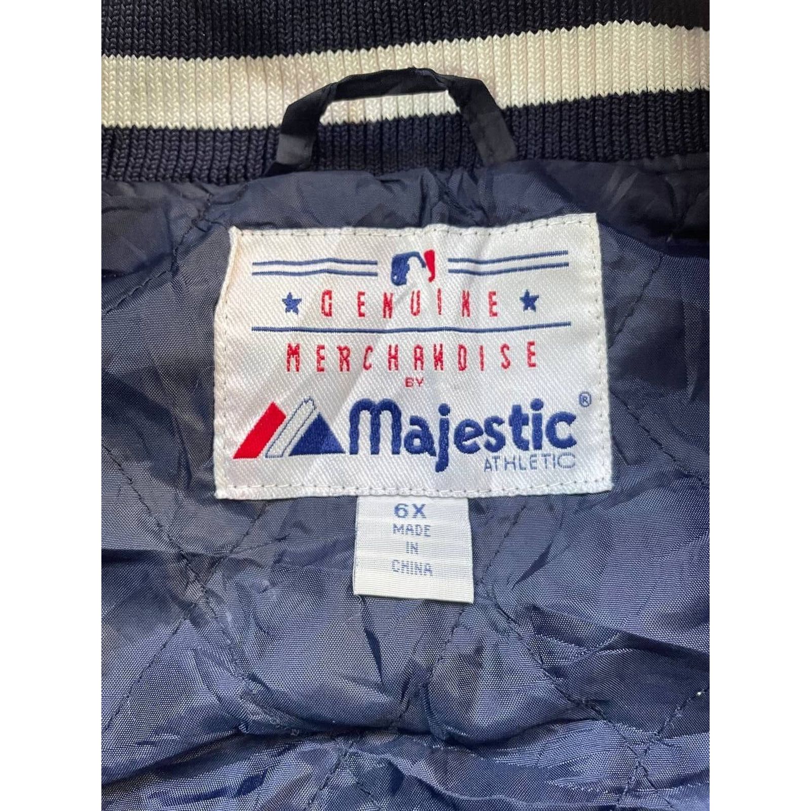 Majestic × Vintage Vintage New York Yankees Majestic Wool Varsity Jacket 6X Size US XXL / EU 58 / 5 - 5 Thumbnail