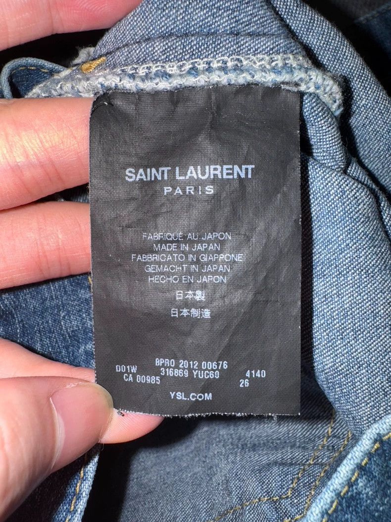 Saint Laurent Paris Saint Laurent Paris 13ss Cat Claw Washed Base Dark Blue Jea Size US 26 / EU 42 - 7 Thumbnail