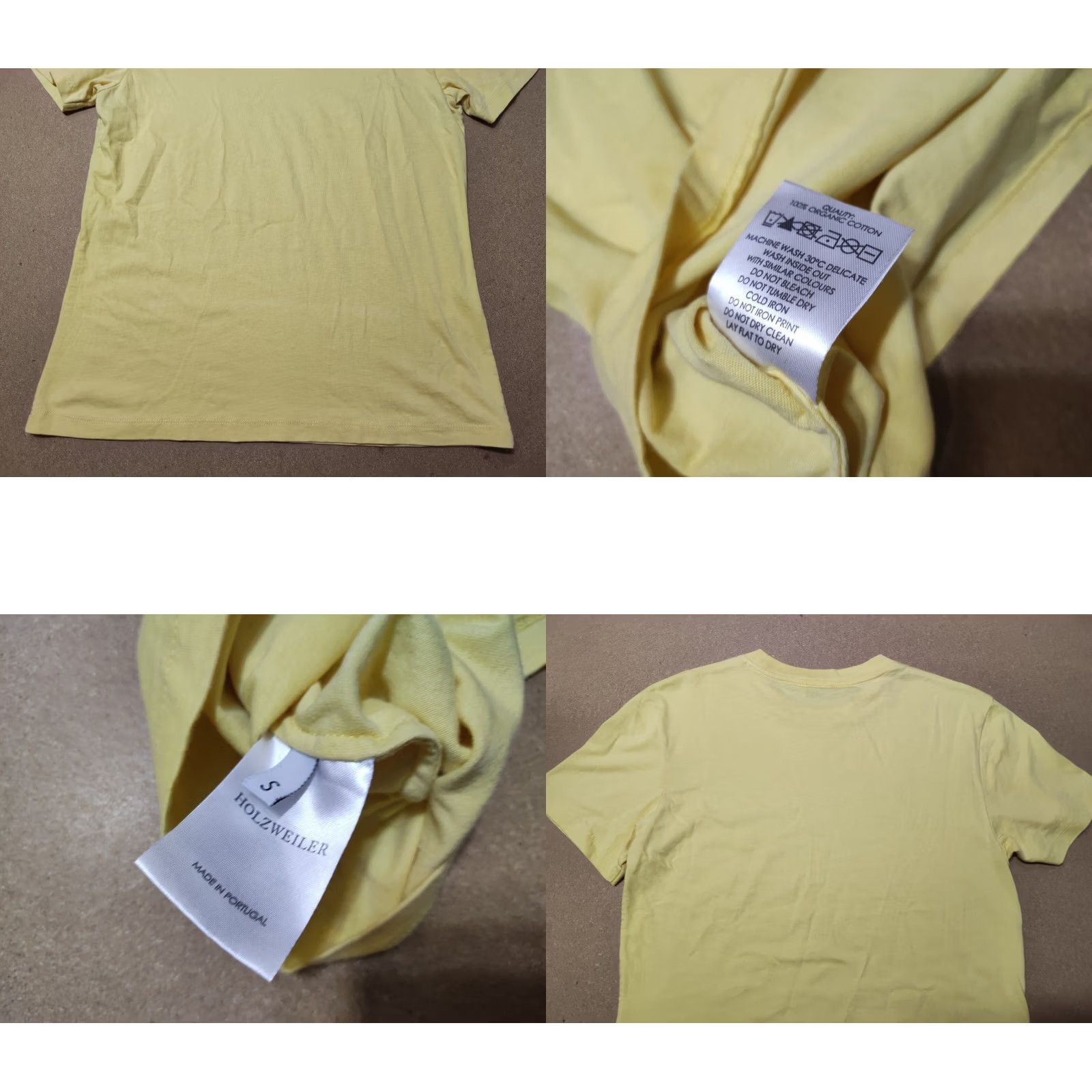 Holzweiler Holzweiler T-Shirt Womens Small Yellow Short Sleeve Size S Adult Regular Cotton Canvas Shirt Mens Womens Boys Girls Size S / US 4 / IT 40 - 8 Thumbnail