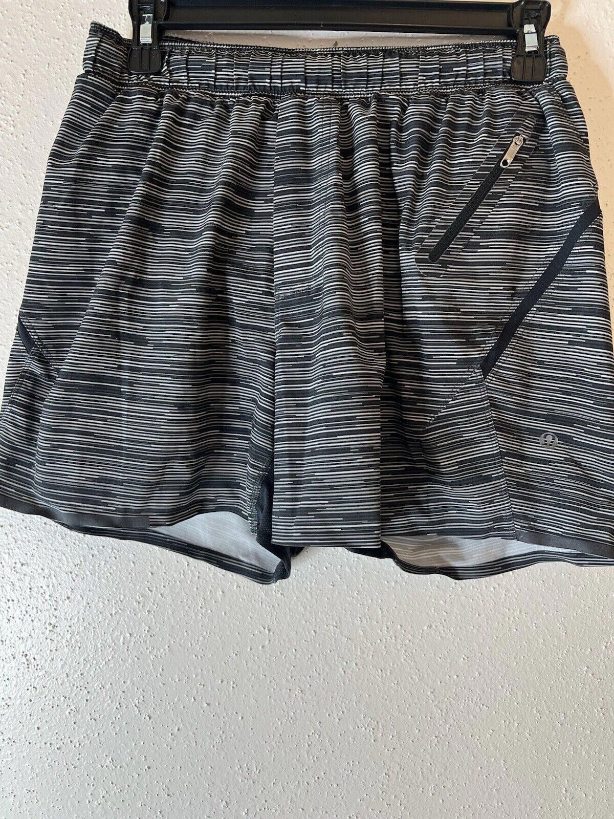 Designer Lululemon Surge Liner Shorts Mens Black Running Track Size US 32 / EU 48 - 2 Thumbnail