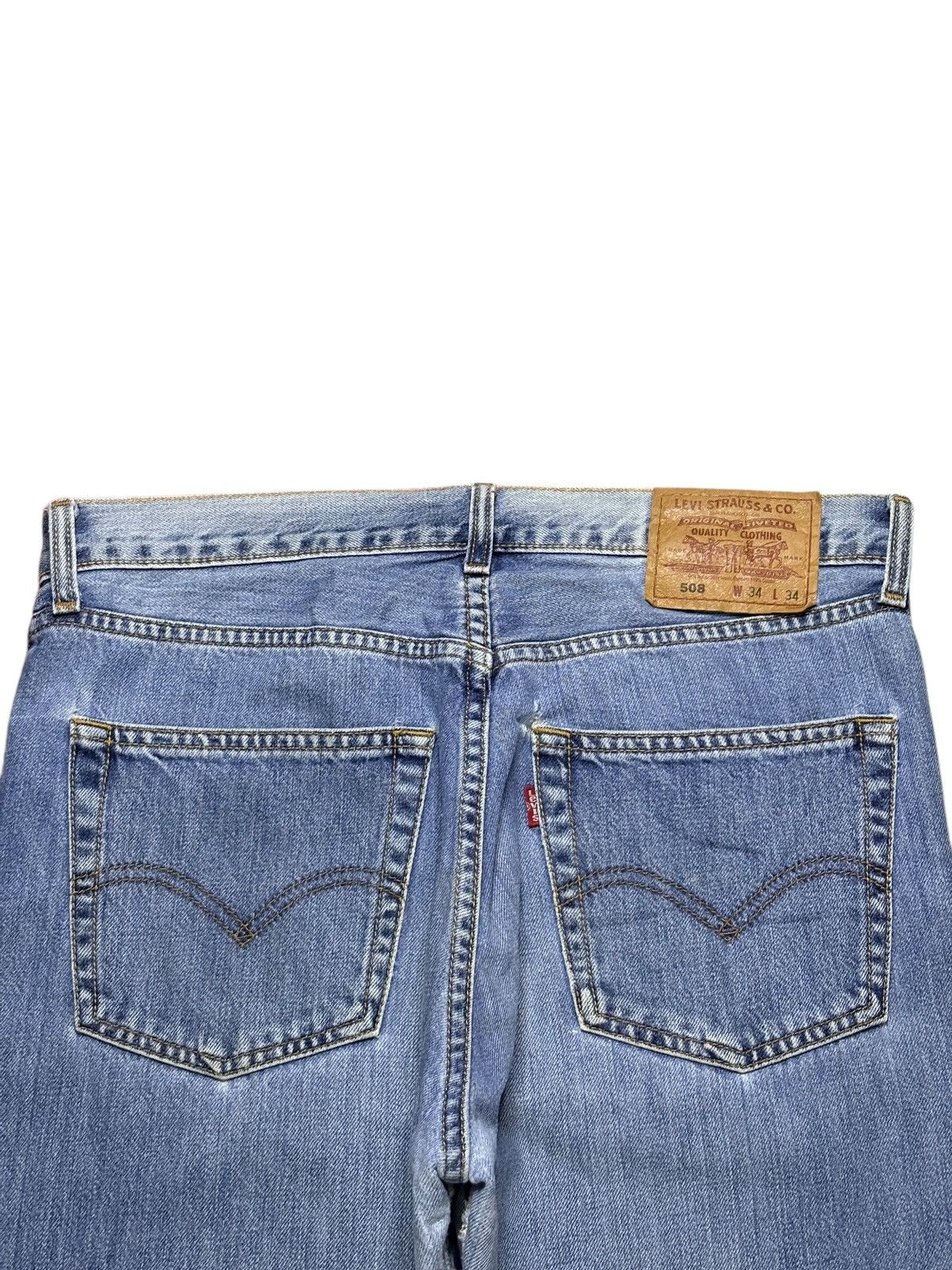 Levi's Vintage 90s Levis 508 Blue Wash Loose Baggy Jeans Size US 33 - 8 Thumbnail