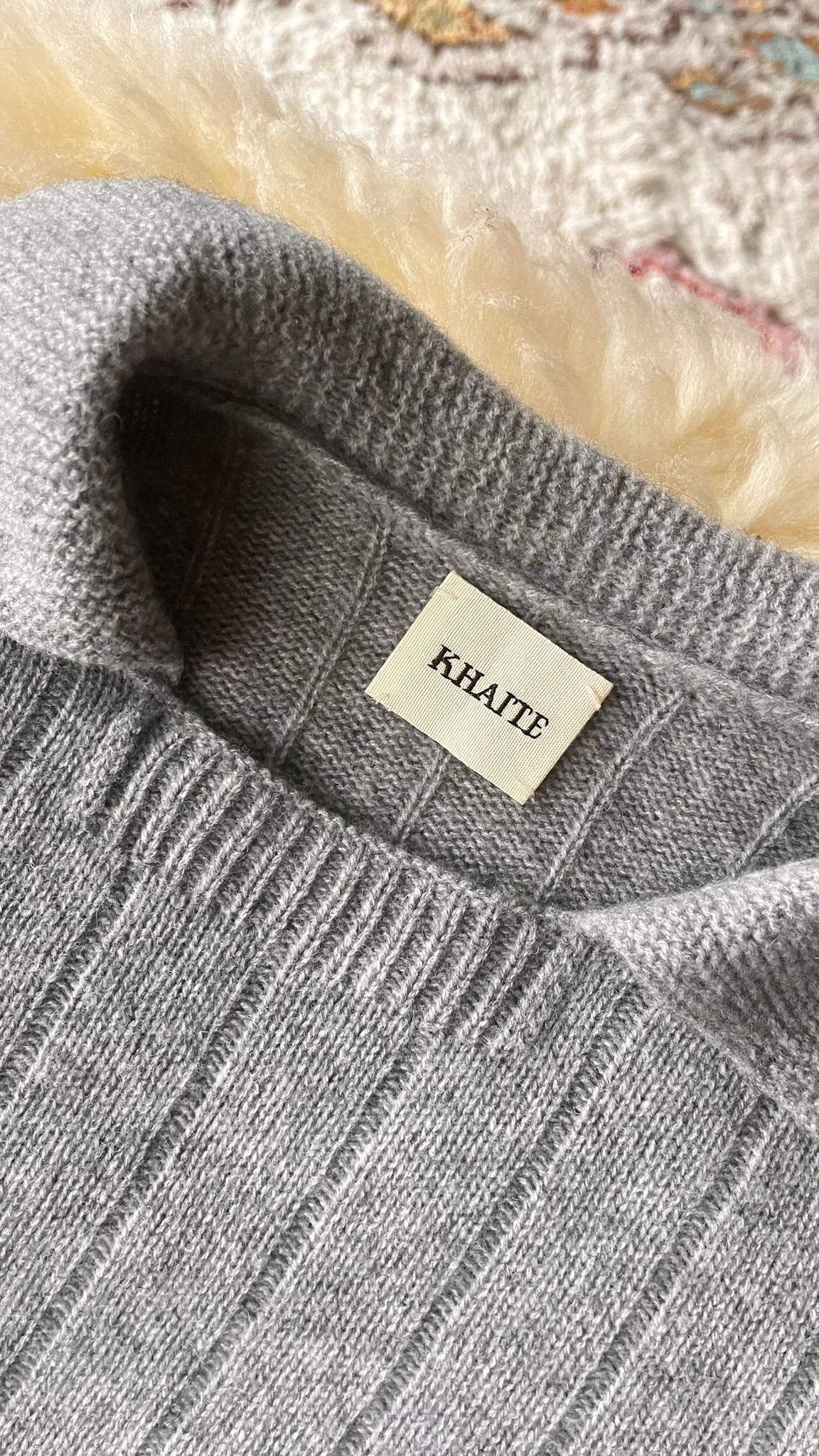 image of Khaite Mateo Sweater in Grey, Women's (Size Small)