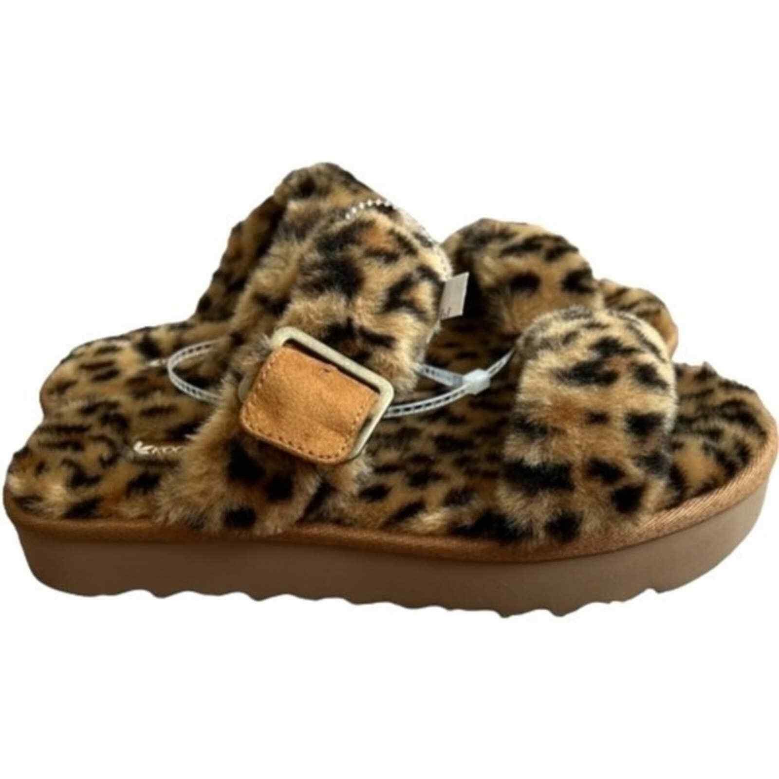 Koolaburra Koolabura By UGG Animal Print Faux Fur Slide Sandals, US5 Size US 5 / IT 35 - 3 Thumbnail