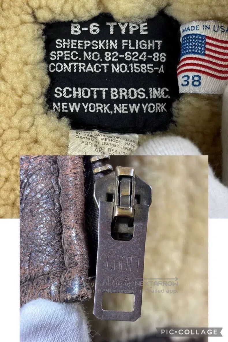 Schott Schott b6 fur integrated Size US M / EU 48-50 / 2 - 7 Thumbnail
