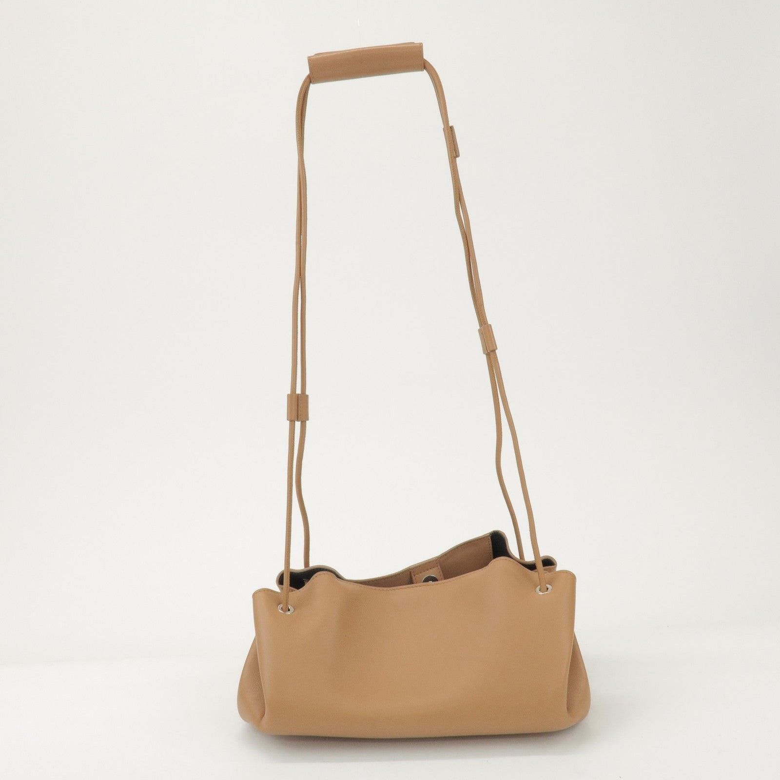 Jil Sander Jil Sander Drawstring Leather Shoulder Bag Tan Size ONE SIZE - 2 Thumbnail