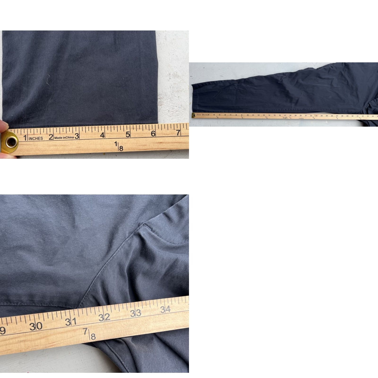 Vintage Birddogs Pants Black Solid 36x32 City Casual Mens Chino Cotton Blend with Stretch, Logo, Zipper, Breathable, Lightweight, Easy Care, Regular Fit Size US 36 / EU 52 - 9 Thumbnail