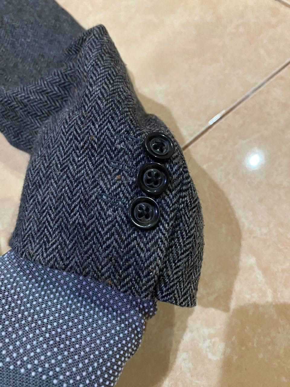 Comme Ca Ism Herringbone Wool Blazer Size US M / EU 48-50 / 2 - 4 Thumbnail