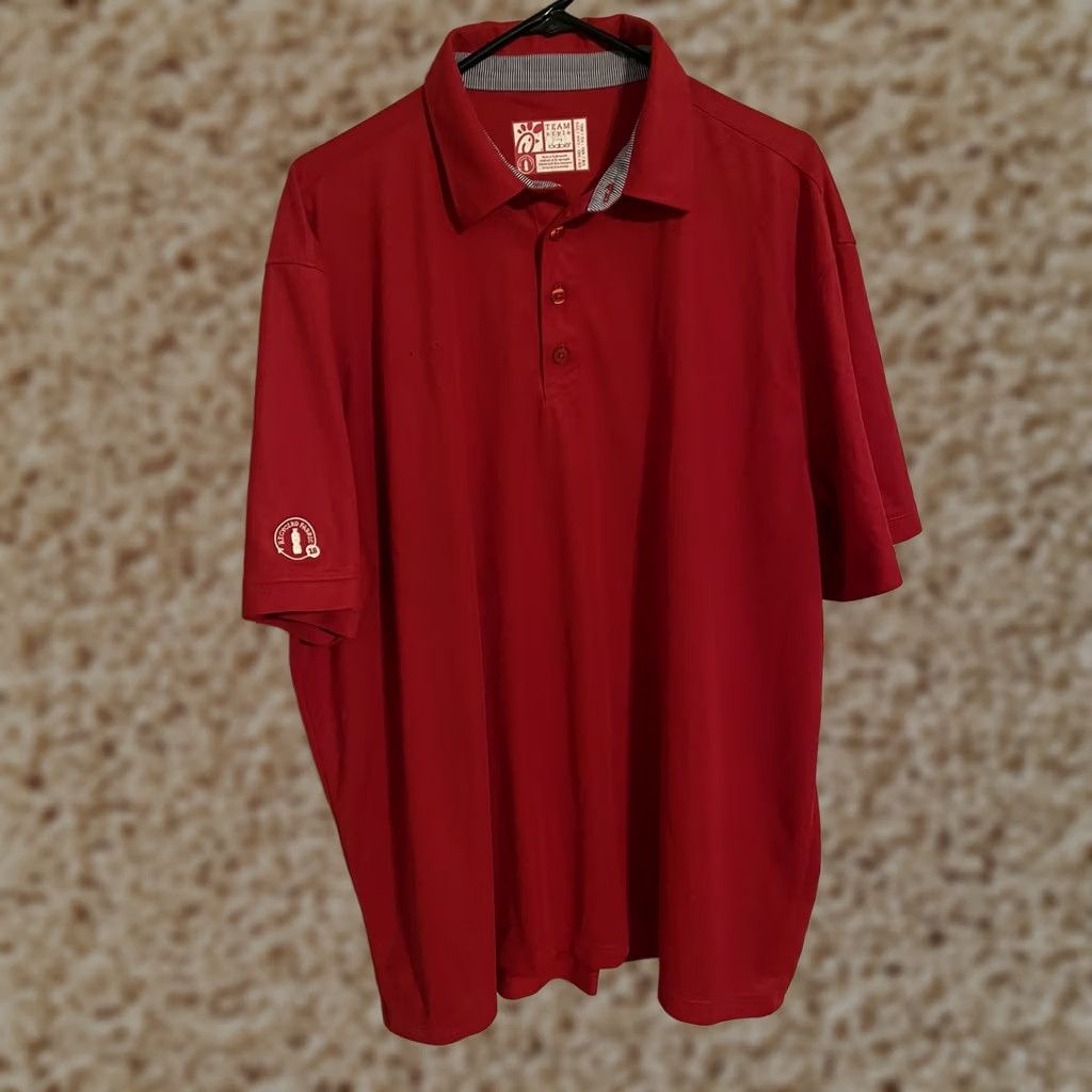 Vintage Chik-Fil-A Employee Short Sleeve OOBE Uniform Red Polo Shirt Men's 3XL Size US XXL / EU 58 / 5 - 1 Thumbnail
