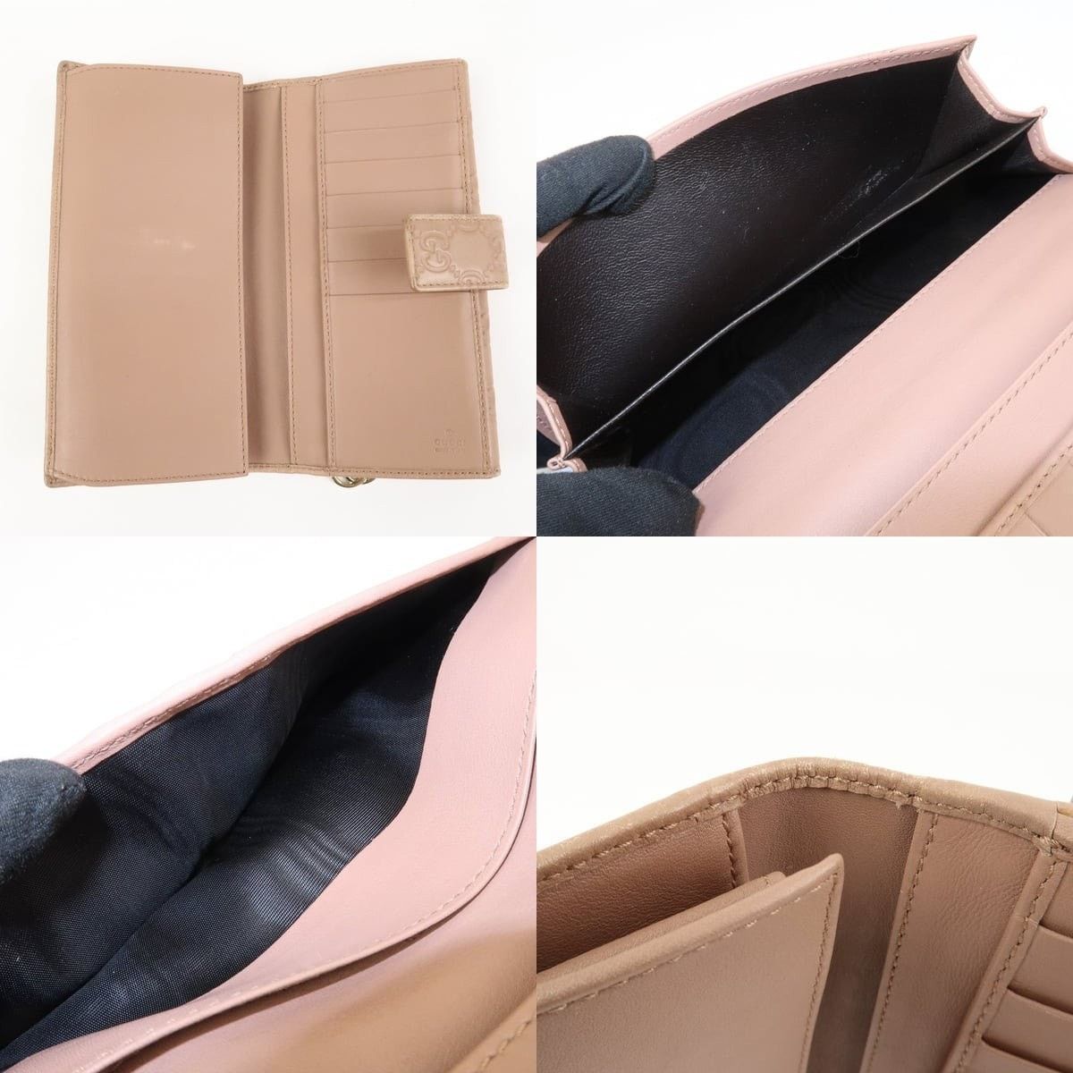 Gucci Gucci Guccissima Interlocking G Leather Wallet Tan Size ONE SIZE - 7 Thumbnail