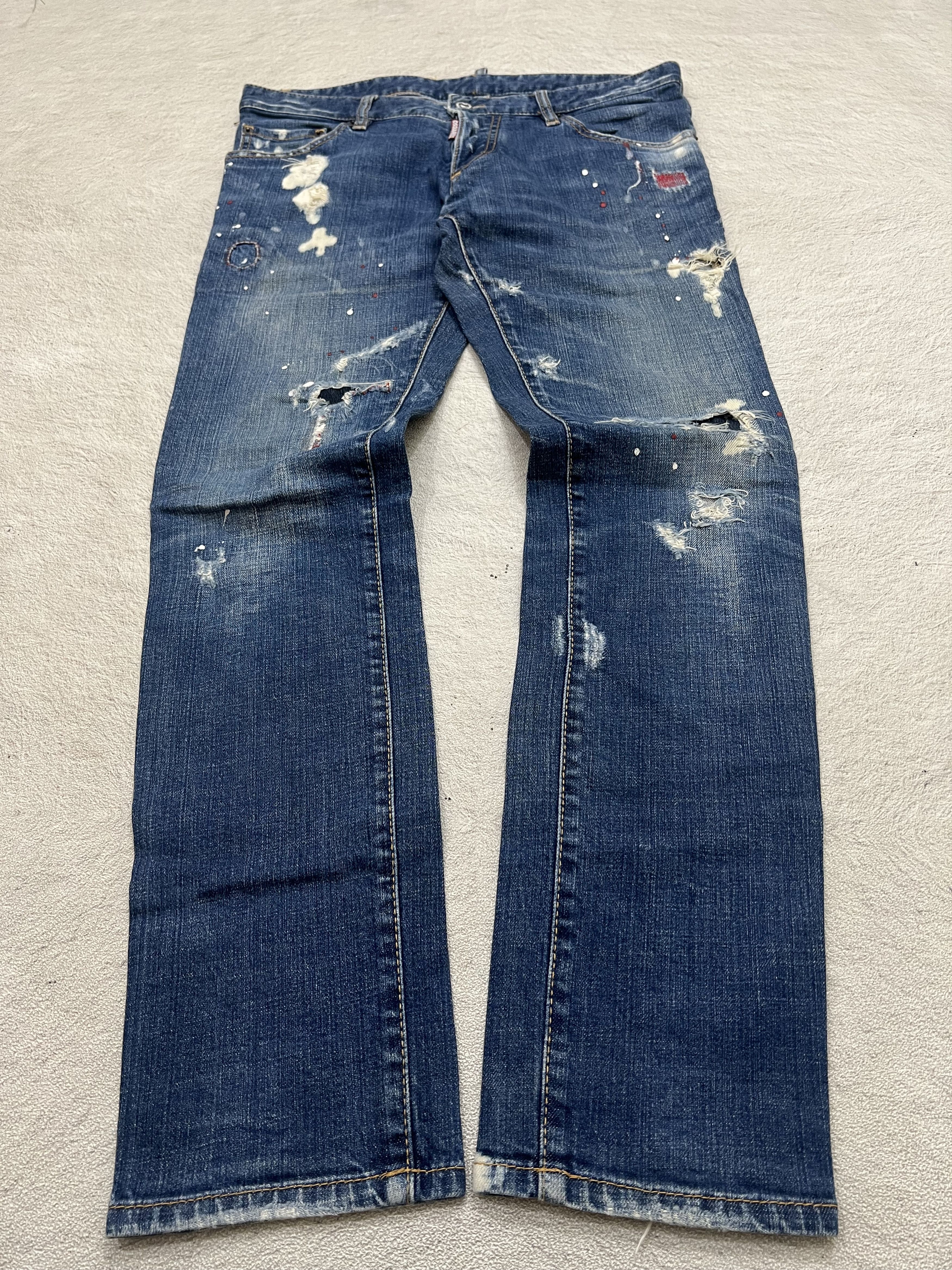 Dsquared2 2000s Dsquared2 Distressed Destroy Wash Jeans y2k Lgb Ifsix Size US 32 / EU 48 - 1 Thumbnail