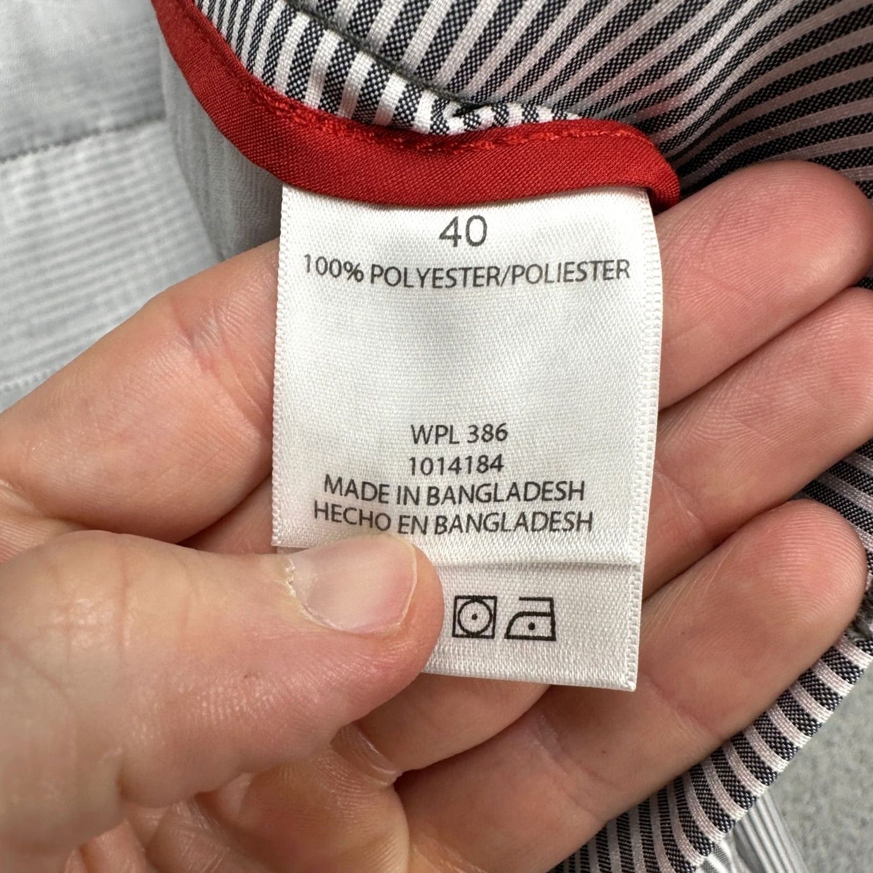 Haggar Haggar H26 Mens Chino Shorts 40 Gray White Stripe Flat Front Pocket Casual NEW Mens 40 Gray Stripe Chino Shorts Size US 40 / EU 56 - 4 Thumbnail