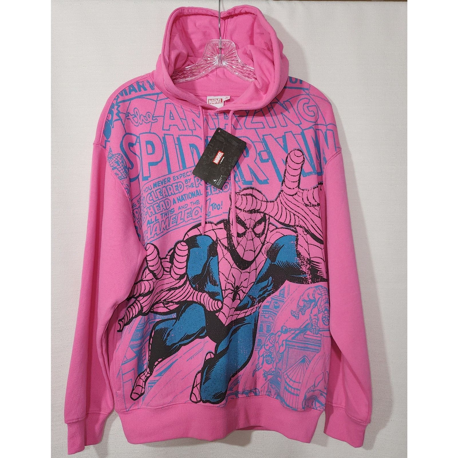 Marvel Comics Amazing Spider-Man Pink hoodie women's medium NWT Size M / US 6-8 / IT 42-44 - 1 Thumbnail