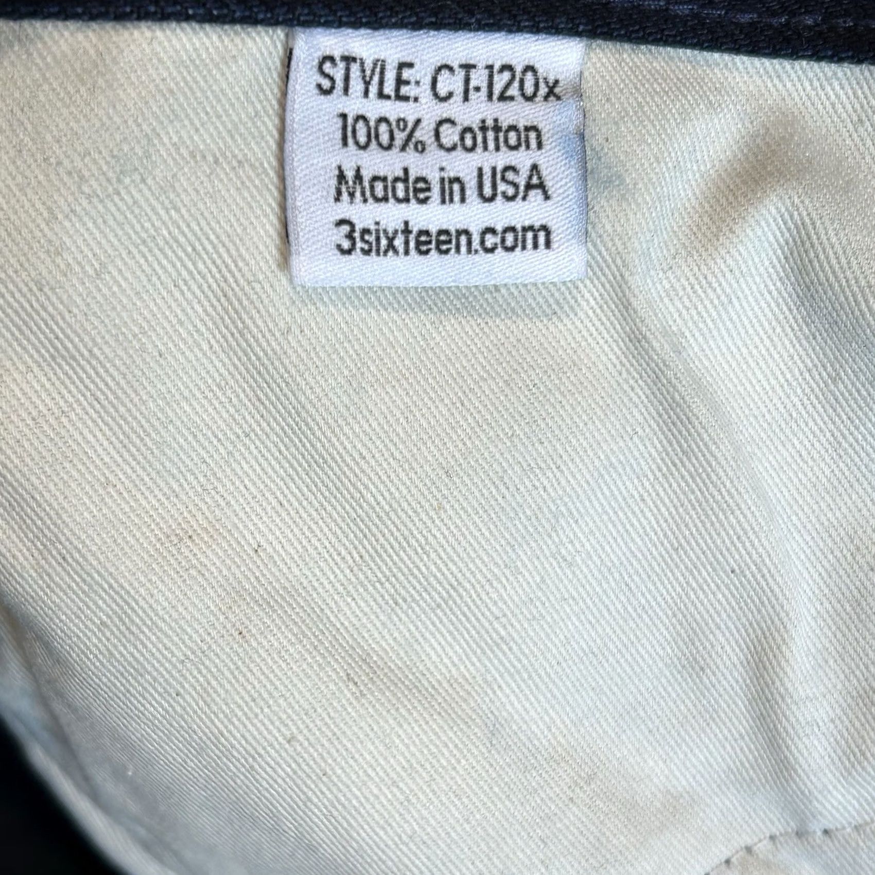 3sixteen VINTAGE 3sixteen CT-120x Classic Tapered Shadow Selvedge Denim Jeans Men’s 35x31 Blue Indigo 5-Pocket Logo Mens Size US 35 - 7 Thumbnail