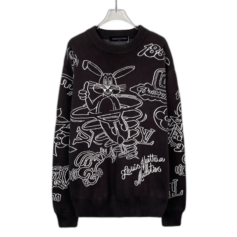 Simple Rabbit Velvet Round Neck Long Sleeve Sweaters