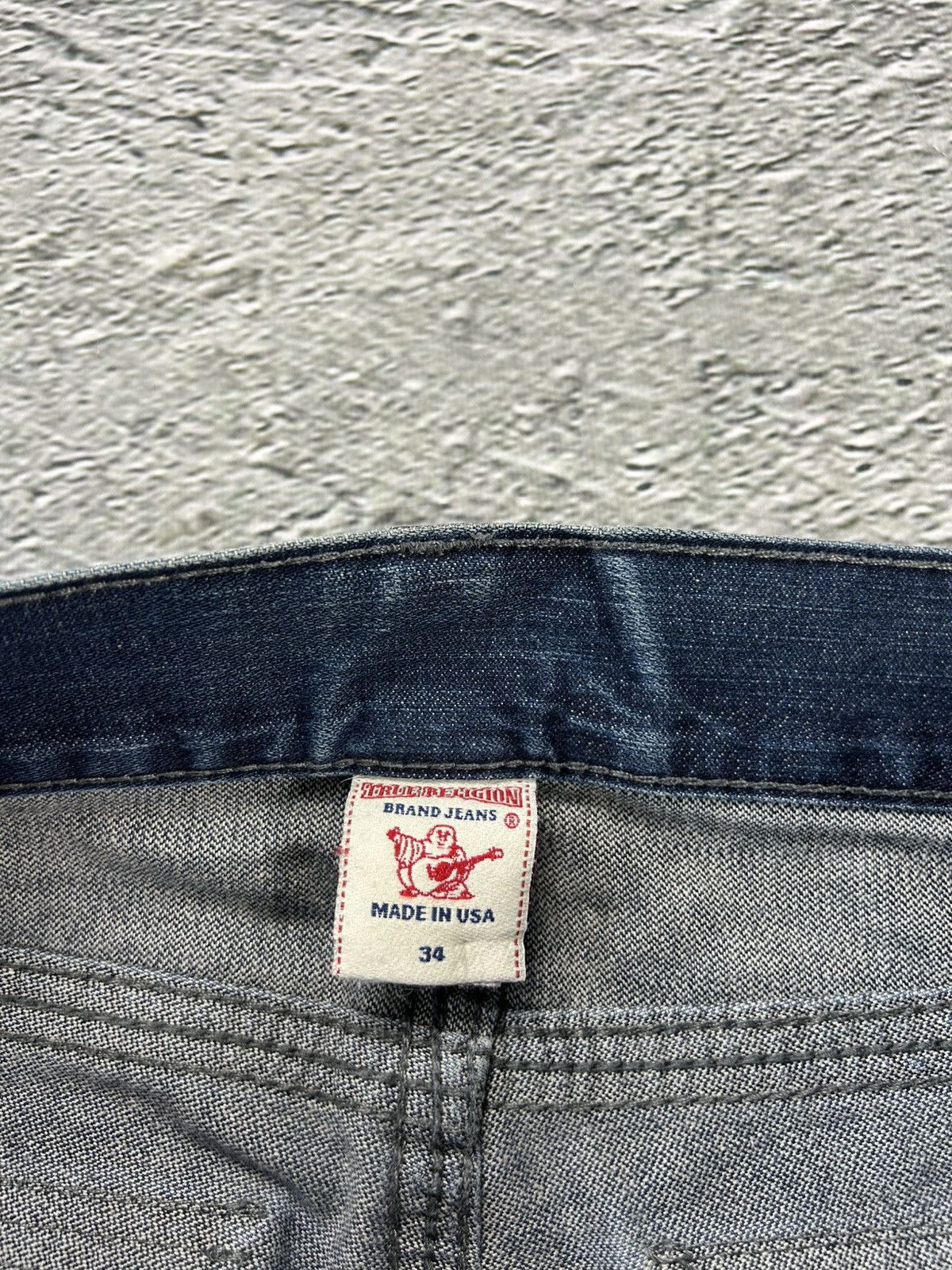 True Religion × Vintage True Religion jorts denim shorts navy black stitching Ricky Size US 34 / EU 50 - 10 Thumbnail