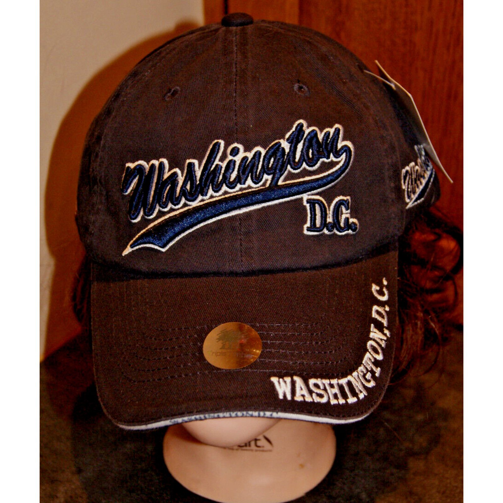 Other NWT Washington D.C. Navy Strapback Hat Cap NEW NOS USA Flag Size ONE SIZE - 1 Thumbnail