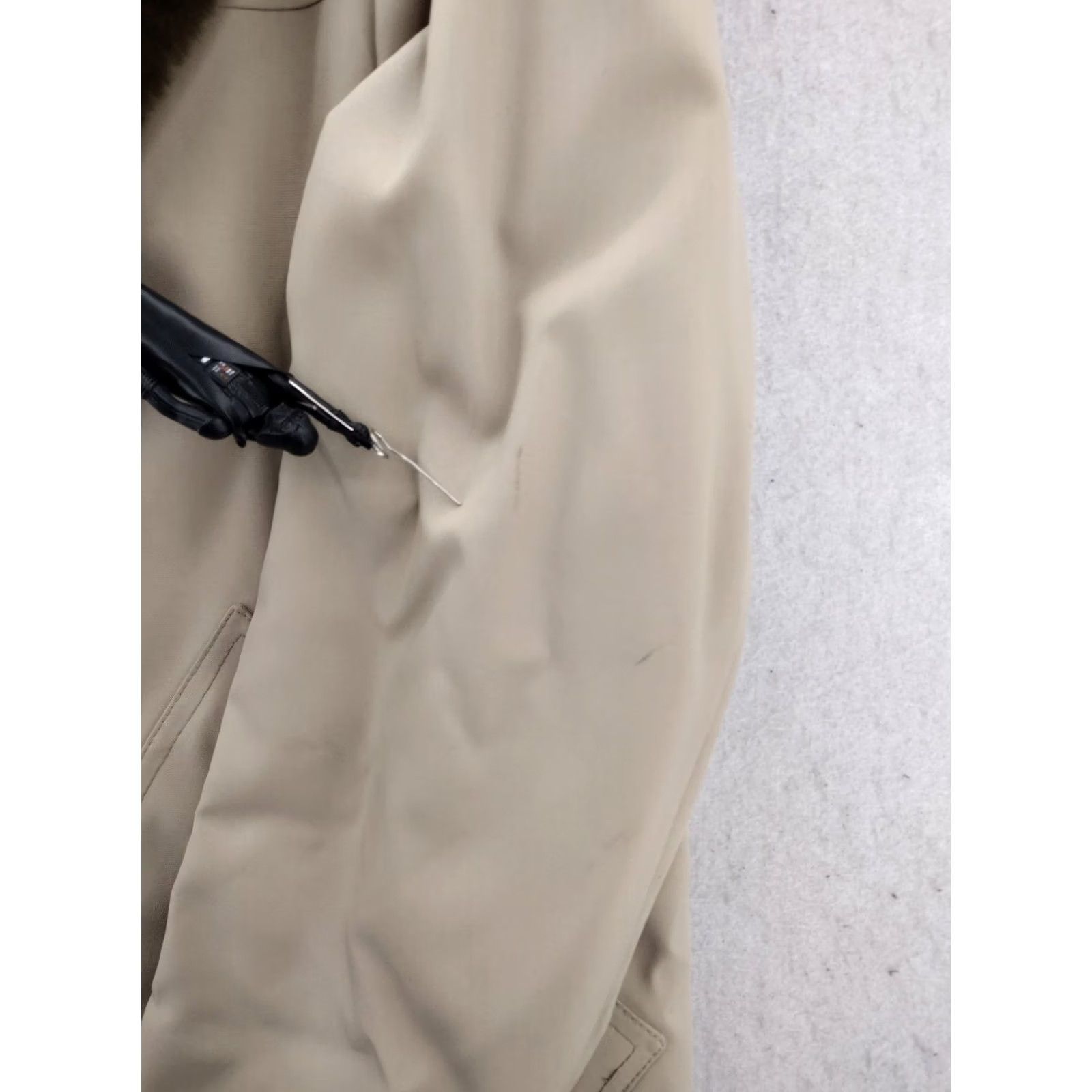 Vintage Driving Coat Mens 46 Long Brown Khaki Faux Fur Lined Big Buttons Deep Pockets Coat Mens 46 Long Brown Faux Fur Lined Canvas Cotton Blend XXL? Size US S / EU 44-46 / 1 - 3 Thumbnail