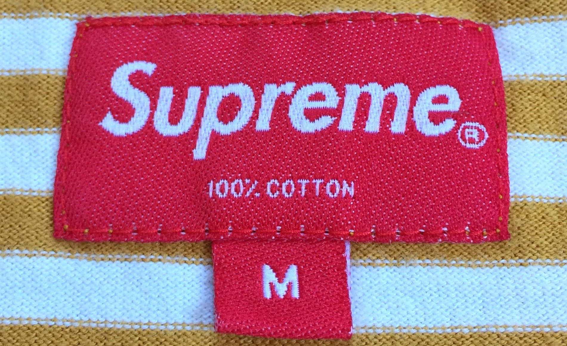 Supreme F/W 2015 Supreme Striped Logo Long Sleeve Shirt Size US M / EU 48-50 / 2 - 4 Thumbnail