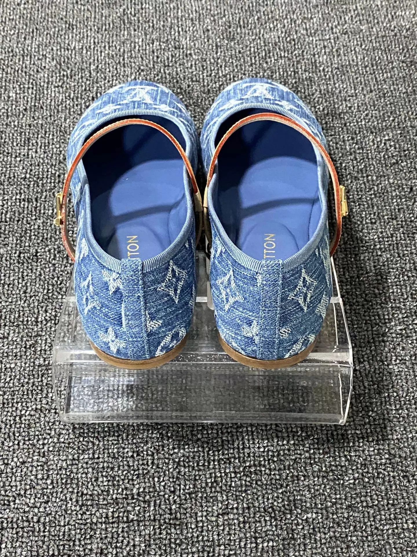 Louis Vuitton LV 25 New Denim Ballet Flats Women's 37 98N Size US 6.5 / IT 36.5 - 5 Thumbnail