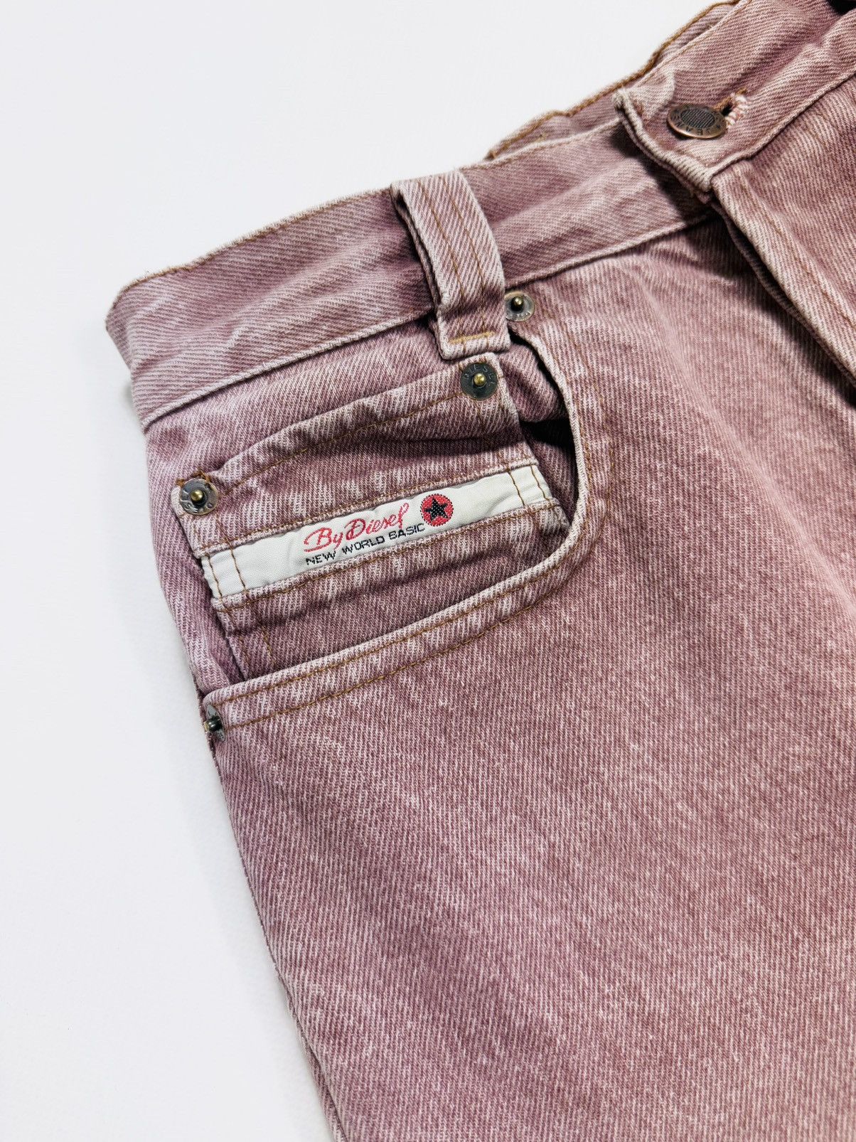 Diesel Vintage Diesel Baggy Burgundy Denim Jeans Size 27" / US 4 / IT 40 - 5 Thumbnail