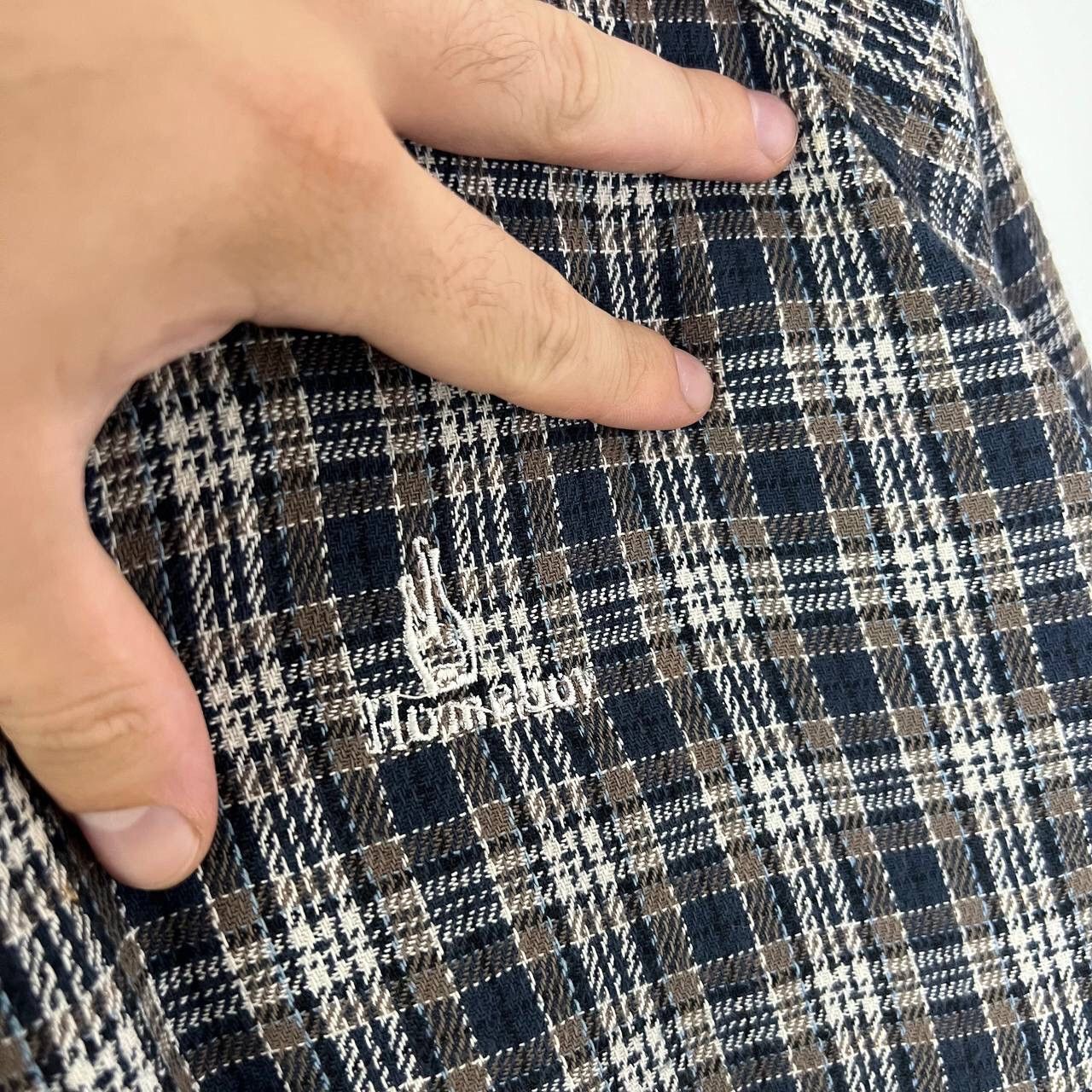 HOMME BOY CO. Home Boy Vintage Y2k Jacket Checkered Nova Check Size US L / EU 52-54 / 3 - 3 Thumbnail