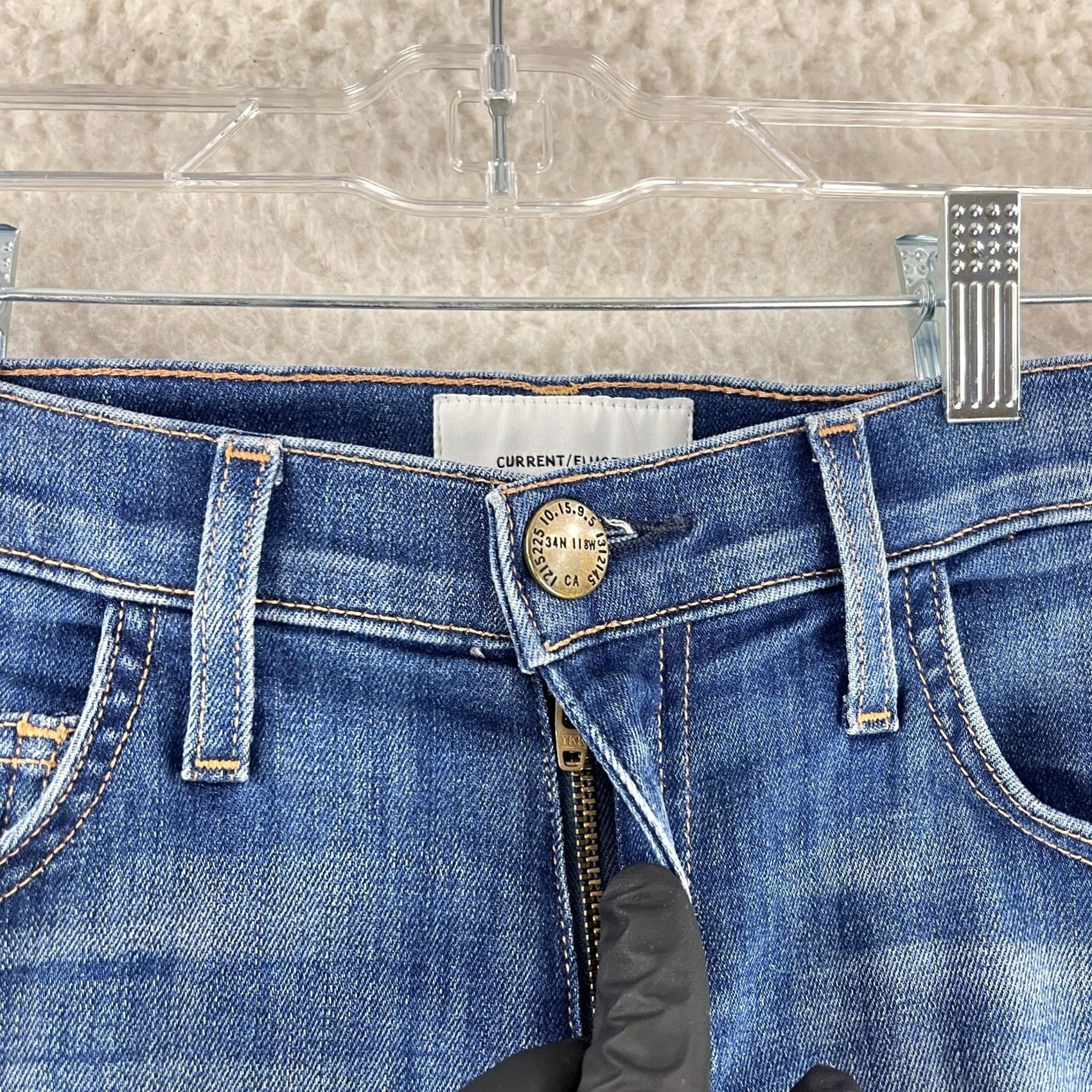 Vintage Current/Elliott Jeans Womens Size 28 Blue High Waist Skinny Distressed Stiletto Denim Regular Size 28" / US 6 / IT 42 - 5 Thumbnail