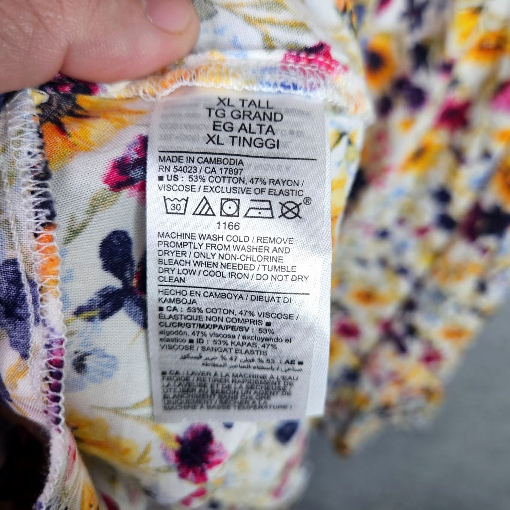 Old Navy Old Navy Floral Cami Dress Women's XL Tall Sleeveless Strappy Blue A-Line Casual V-Neck? Size XL / US 12-14 / IT 48-50 - 5 Thumbnail