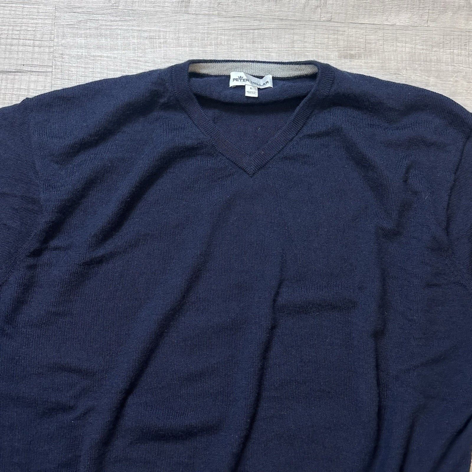 Peter Millar Peter Millar V-Neck Sweater Wool Silk Blend Mens Large Size US L / EU 52-54 / 3 - 5 Thumbnail