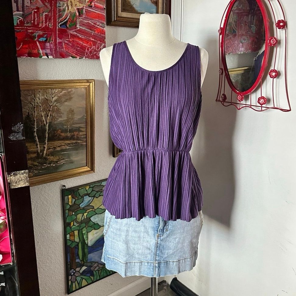 Other mossimo supply co purple cinched ribbed tank top Size M / US 6-8 / IT 42-44 - 1 Thumbnail