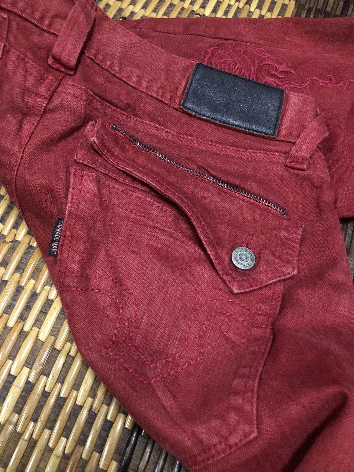 Tornado Mart Vintage Tornado Mart Jeans Pants Flower Red Maroon Size 30" / US 8 / IT 44 - 5 Thumbnail