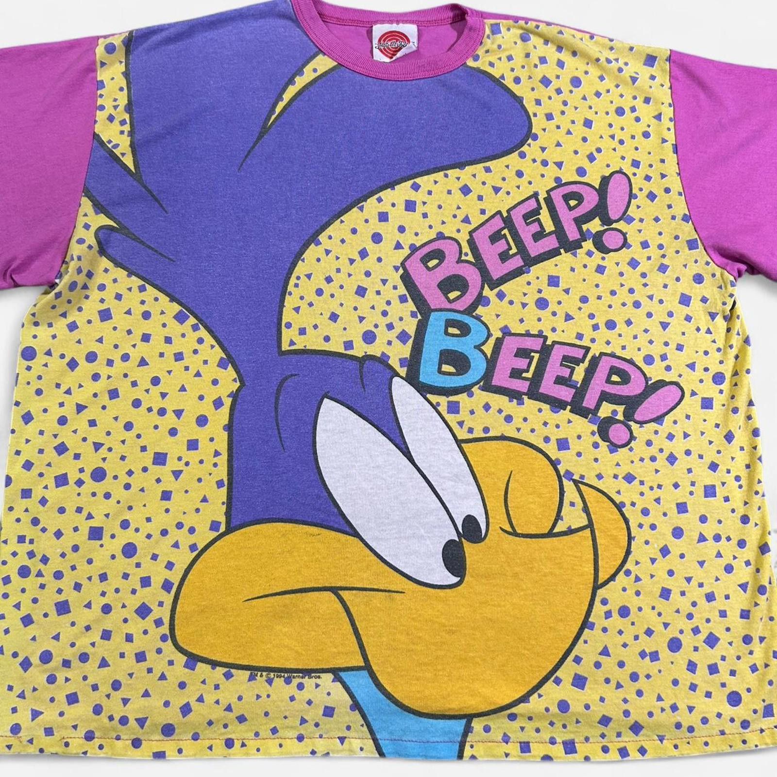 Warner Bros 1994 Warner Bros Roadrunner AOP T-shirt Size Medium Size US M / EU 48-50 / 2 - 2 Thumbnail