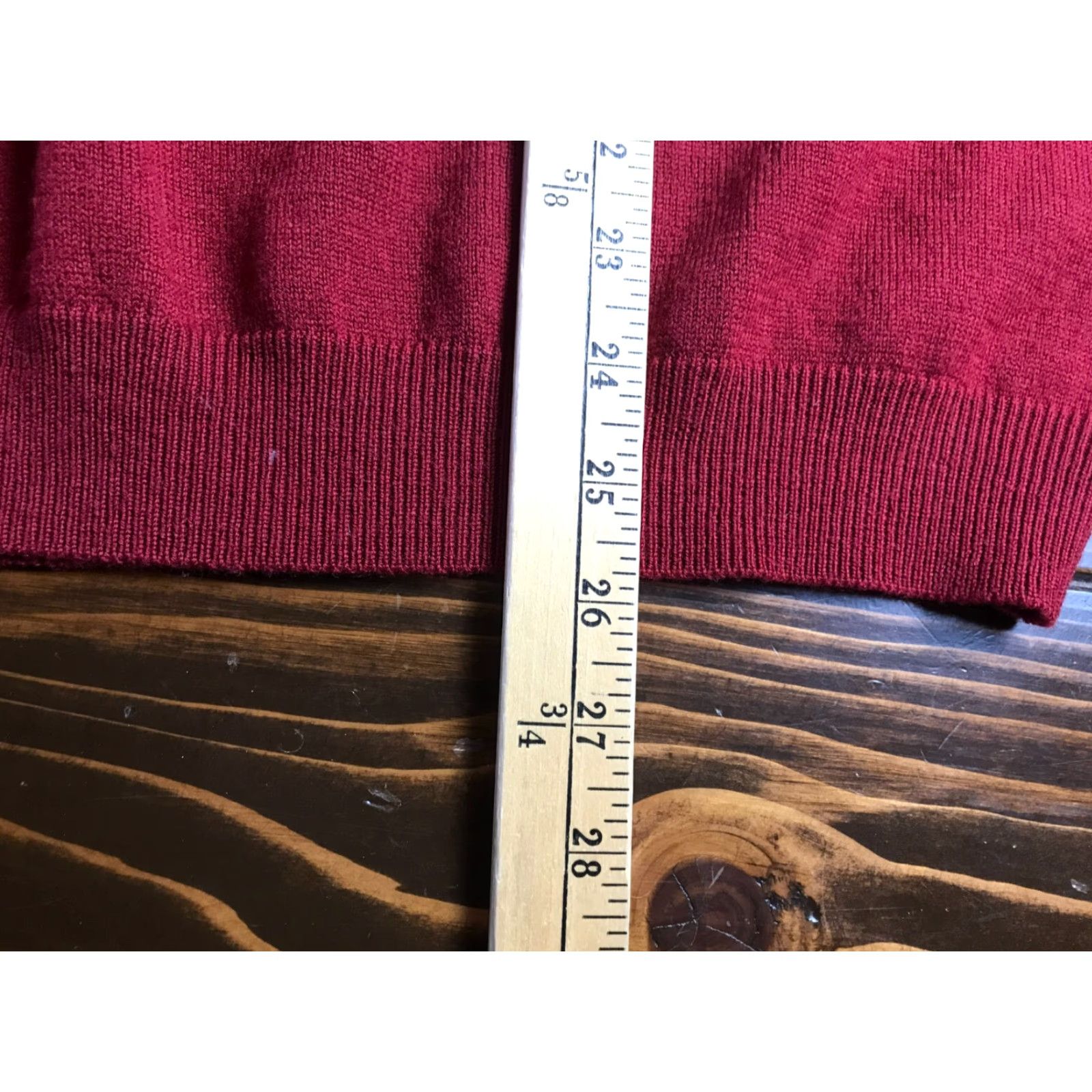 Brooks Brothers Brooks Brothers Sweater, Men's Size M, Red, V-neck, Wool Blend, Pullover, Regular Fit, Long Sleeve, Solid, Casual, Men Size US M / EU 48-50 / 2 - 4 Thumbnail