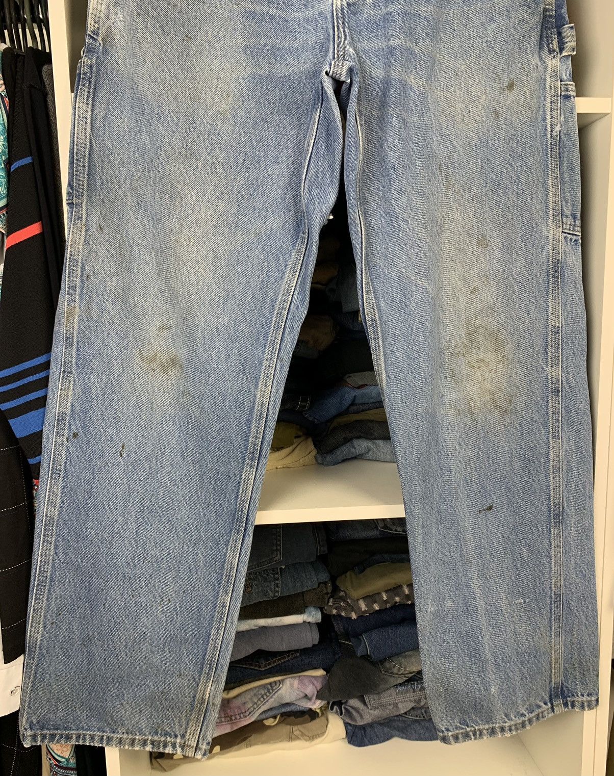 Carhartt × Vintage Vintage Carhartt Distressed Denim Thrashed Jeans Size US 32 / EU 48 - 19 Thumbnail