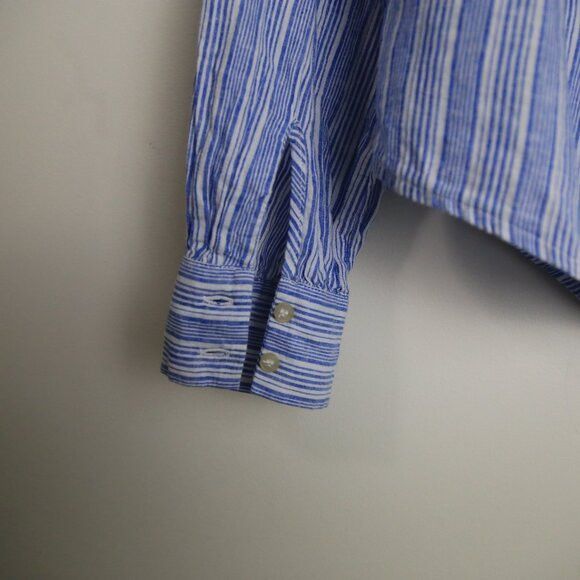 Free People Free People Hello There Beautiful Blue White Stripe Top Size XS / US 0-2 / IT 36-38 - 5 Thumbnail