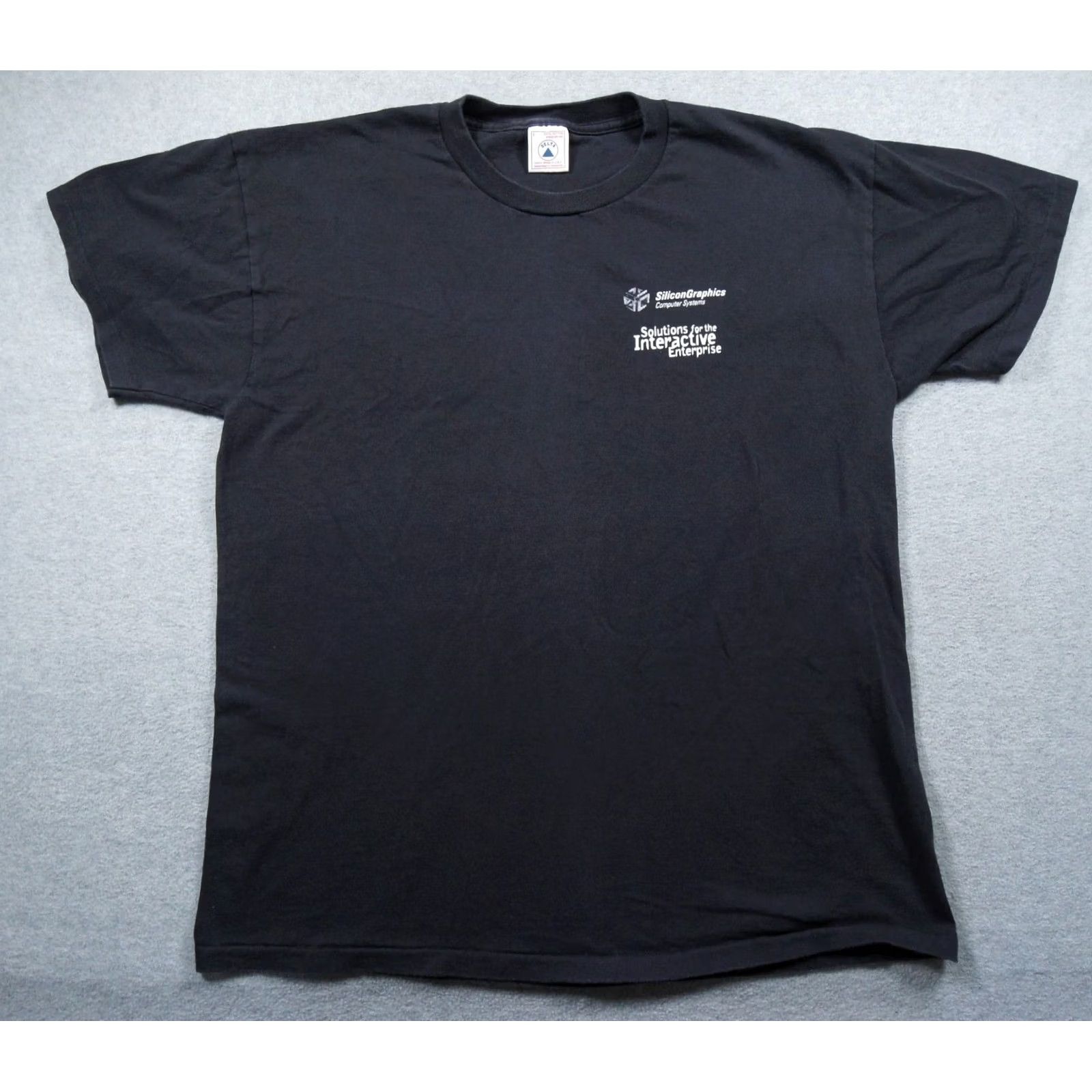 Delta VINTAGE Nike Shirt Mens L Black 90s Tech Tee? Size US L / EU 52-54 / 3 - 3 Thumbnail