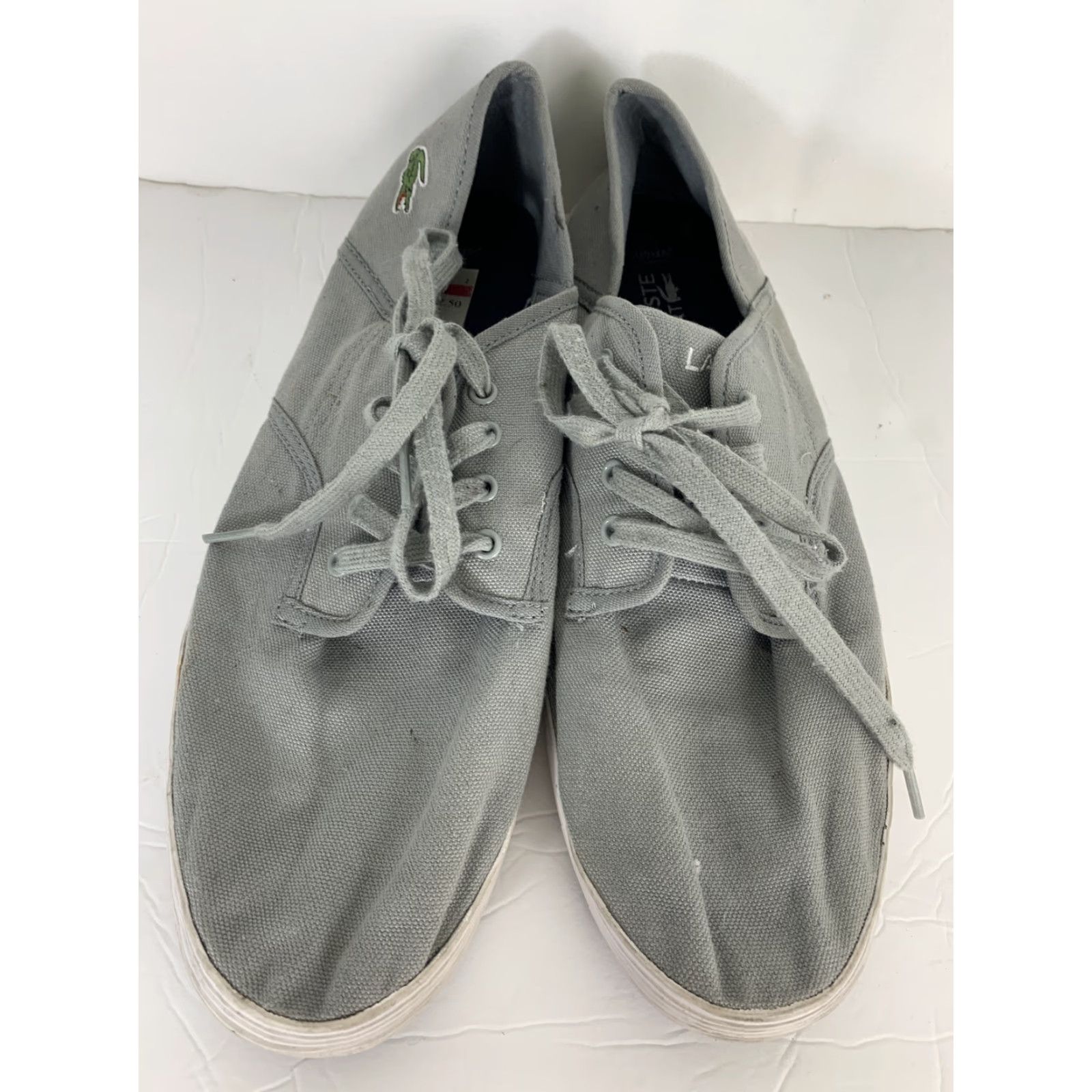 Lacoste Lacoste Andover Par Trainers Shoes Low Top Men Canvas Grey Blue 12 US 11 UK EUR 46 Size US L / EU 52-54 / 3 - 3 Thumbnail
